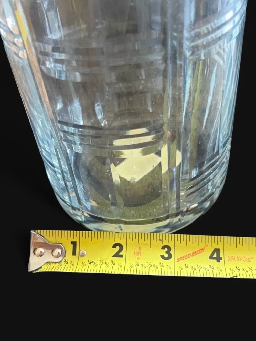 vintage hand crafted plaid crystal decanter from Crystal Clear Industries